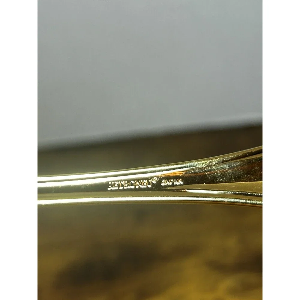 Retroneu Hollyday Gold Plated Holly Berry Christmas Gravy Ladle w/ Box Holiday